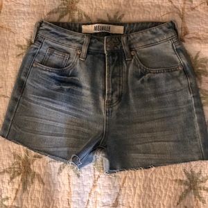 High rise jean shorts